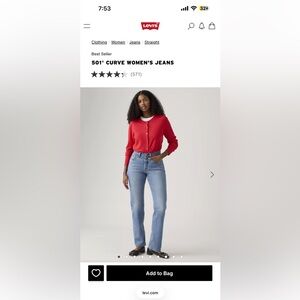 Levi’s 501 Curve Women’s Jeans W29L30